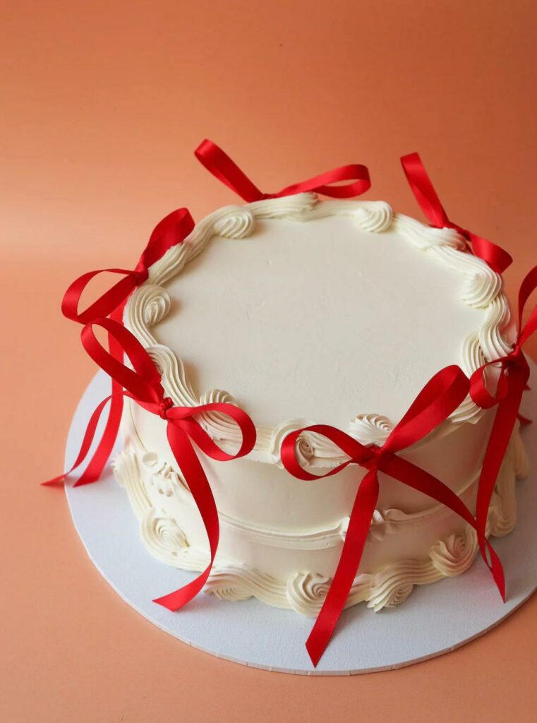 ruban cake blanc