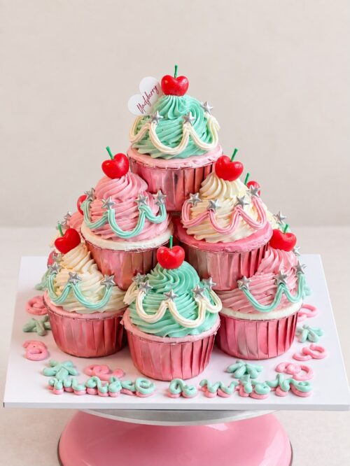 Birthday Cupcakes Tower